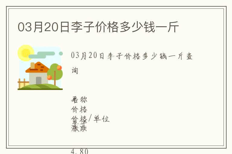03月20日李子價(jià)格多少錢(qián)一斤