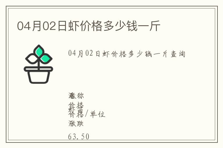 04月02日蝦價(jià)格多少錢一斤