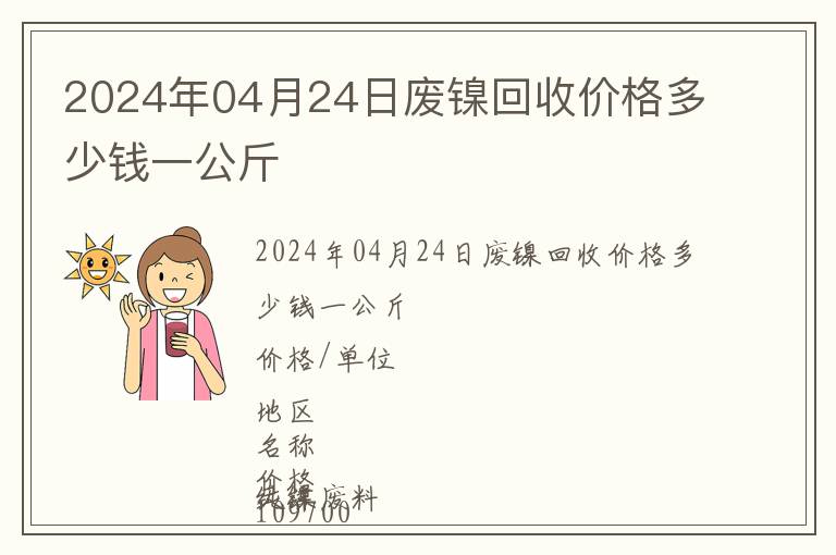 2024年04月24日廢鎳回收價格多少錢一公斤