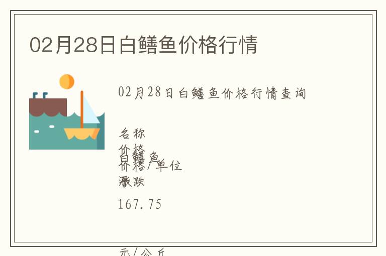 02月28日白鱔魚(yú)價(jià)格行情