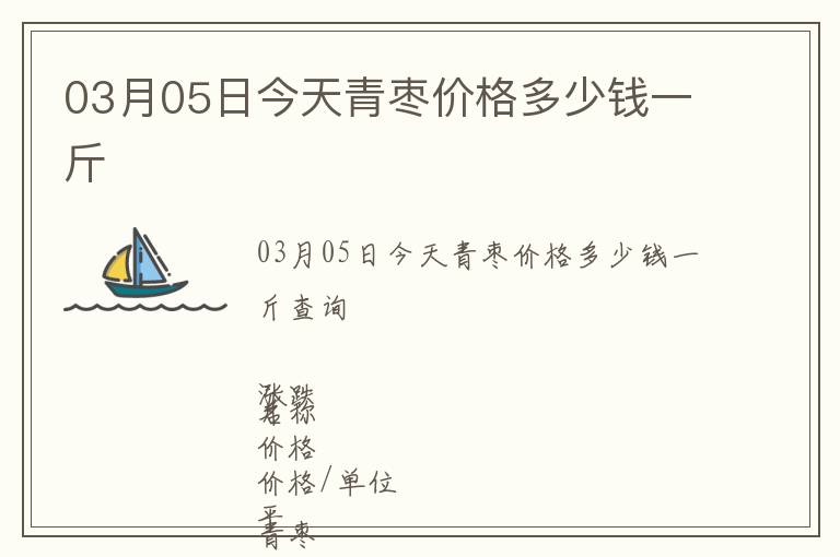 03月05日今天青棗價格多少錢一斤