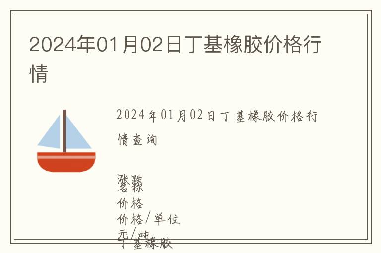2024年01月02日丁基橡膠價格行情