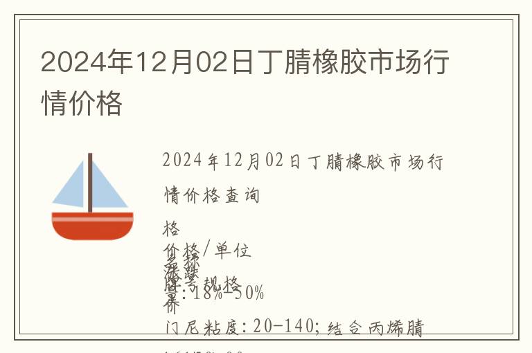 2024年12月02日丁腈橡膠市場行情價格