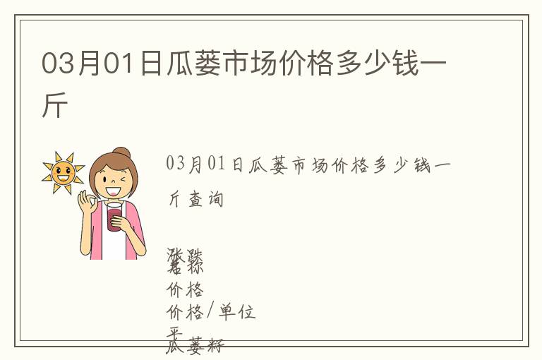 03月01日瓜蔞市場價格多少錢一斤