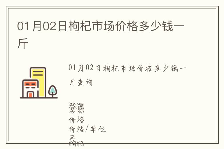 01月02日枸杞市場價格多少錢一斤