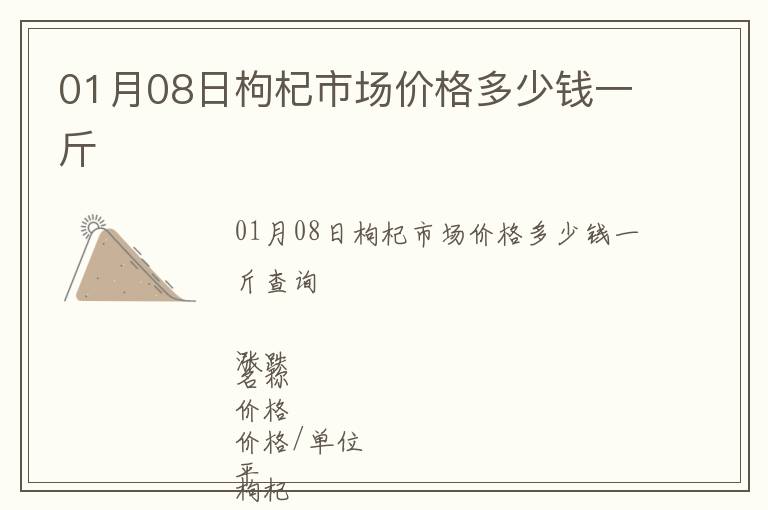 01月08日枸杞市場價格多少錢一斤