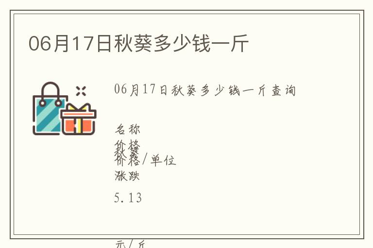 06月17日秋葵多少錢一斤