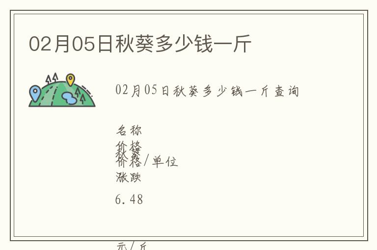 02月05日秋葵多少錢一斤