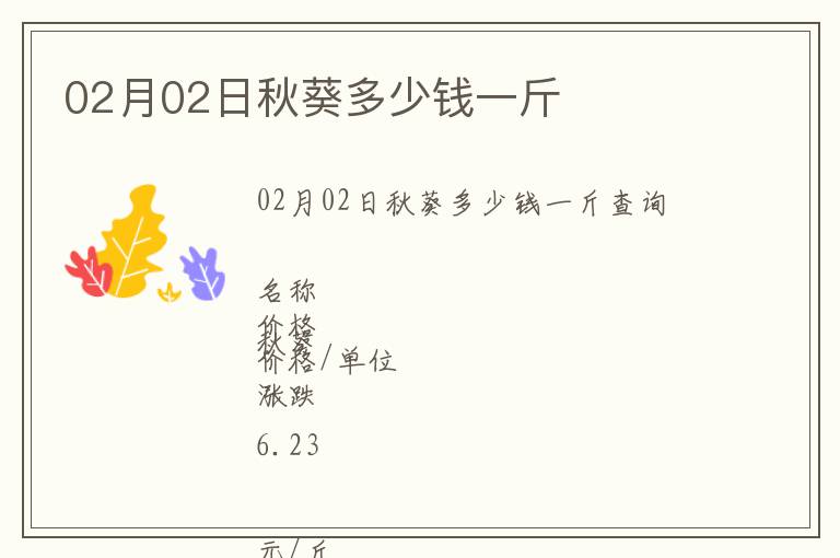 02月02日秋葵多少錢一斤