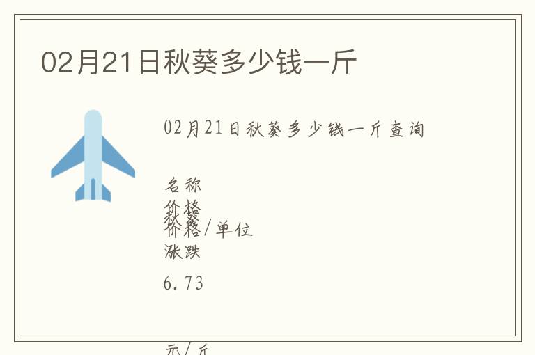 02月21日秋葵多少錢一斤