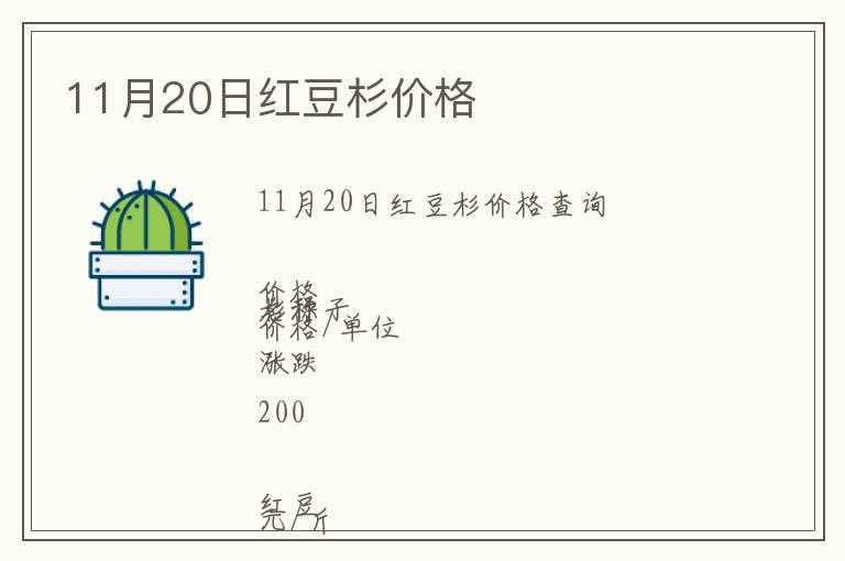 11月20日紅豆杉價(jià)格