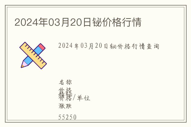 2024年03月20日鉍價格行情
