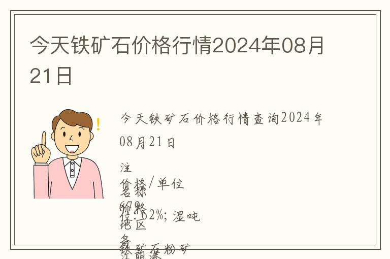 今天鐵礦石價(jià)格行情2024年08月21日
