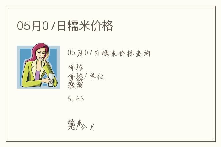 05月07日糯米價格