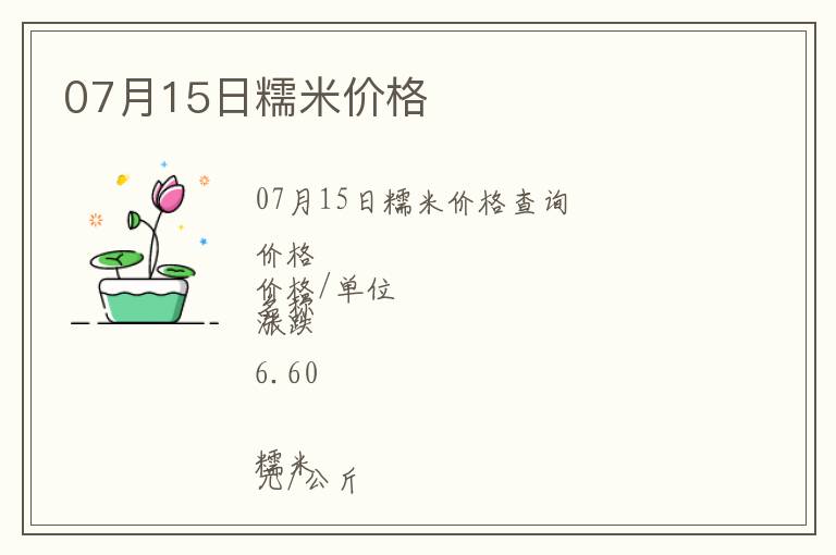 07月15日糯米價(jià)格