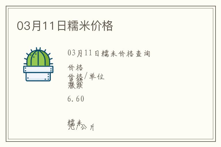 03月11日糯米價(jià)格