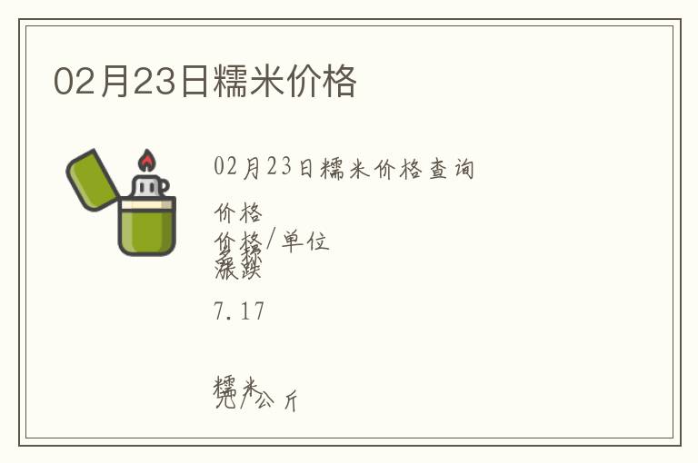 02月23日糯米價格