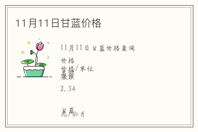 11月11日甘藍(lán)價(jià)格