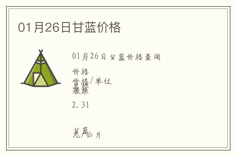 01月26日甘藍(lán)價(jià)格
