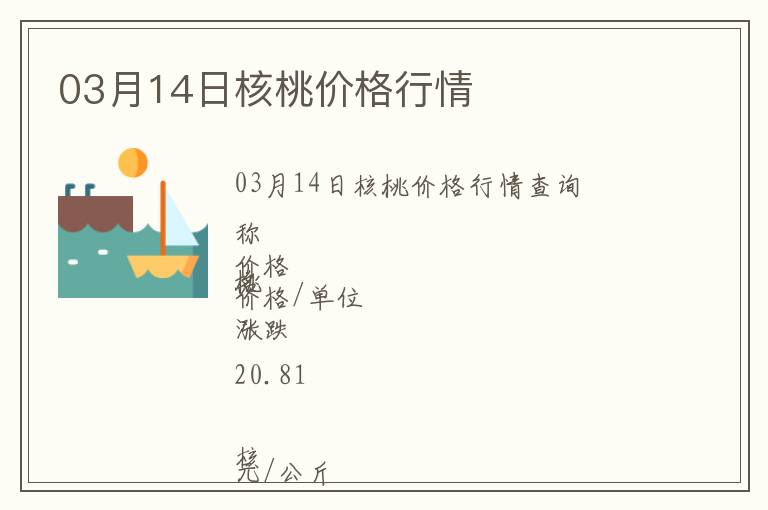 03月14日核桃價(jià)格行情