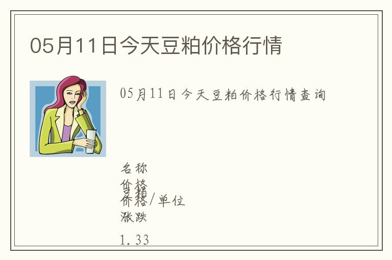 05月11日今天豆粕價格行情