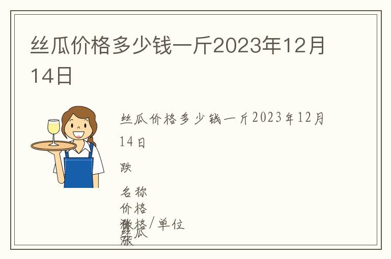 絲瓜價格多少錢一斤2023年12月14日