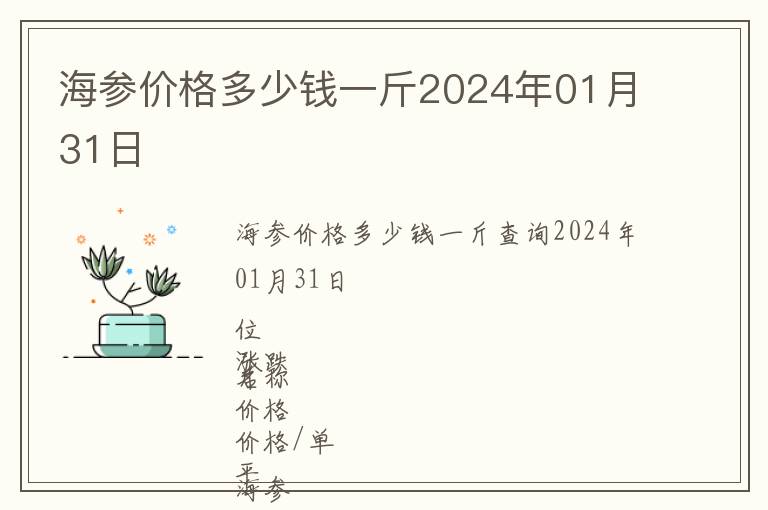 海參價(jià)格多少錢一斤2024年01月31日