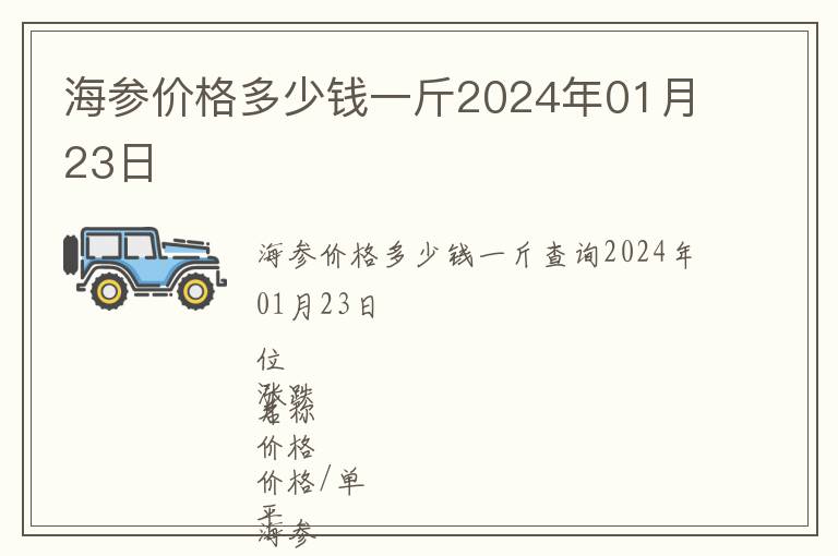 海參價格多少錢一斤2024年01月23日