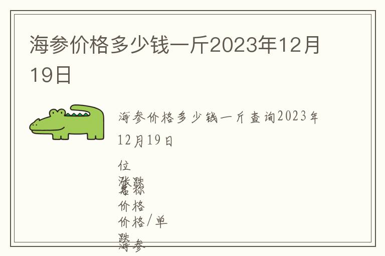 海參價格多少錢一斤2023年12月19日