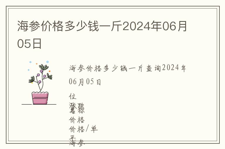 海參價格多少錢一斤2024年06月05日