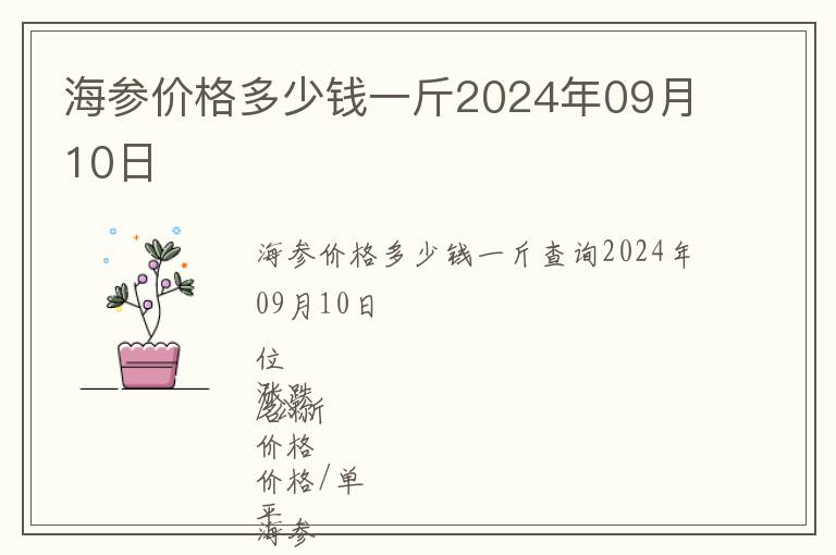 海參價格多少錢一斤2024年09月10日