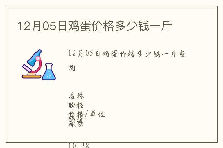 12月05日雞蛋價(jià)格多少錢(qián)一斤
