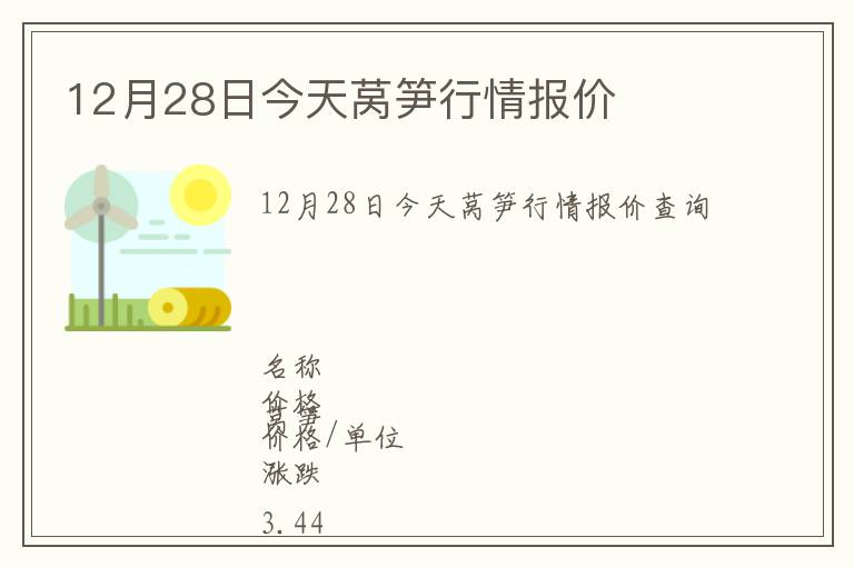 12月28日今天萵筍行情報(bào)價(jià)
