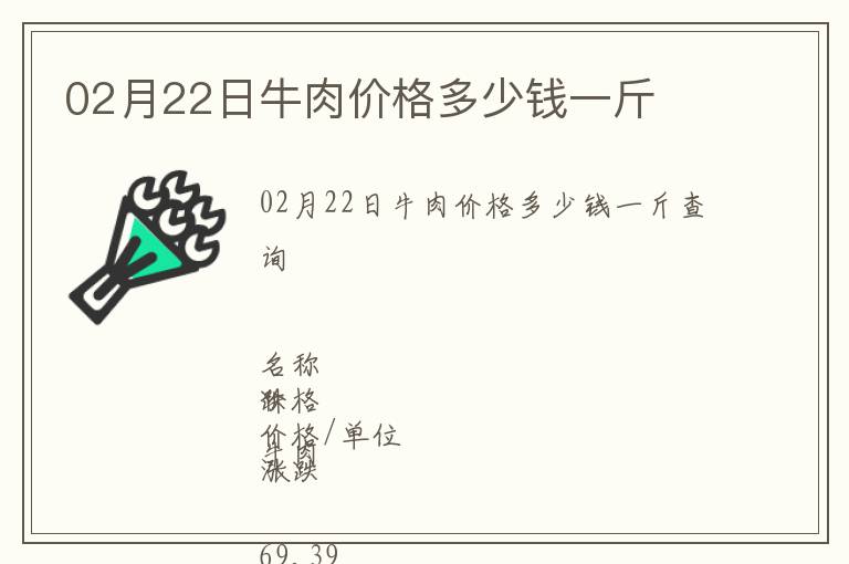 02月22日牛肉價格多少錢一斤