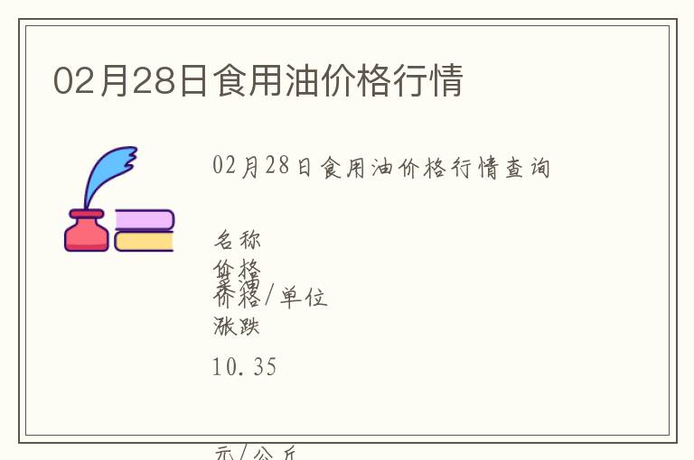 02月28日食用油價格行情