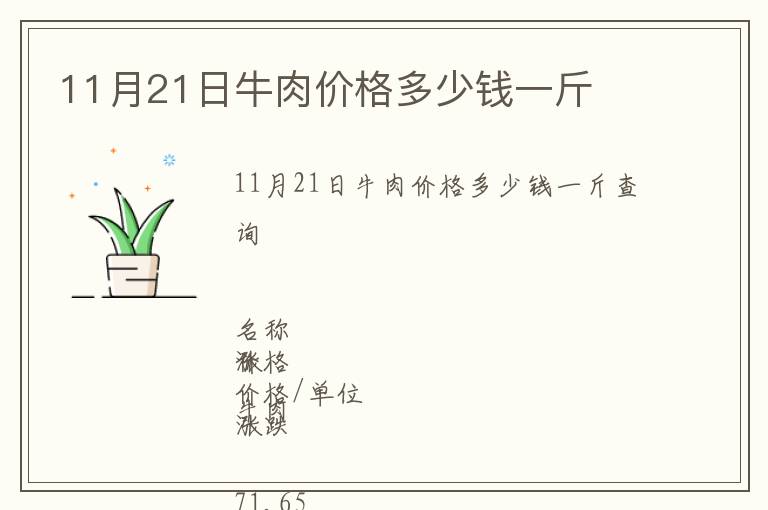 11月21日牛肉價格多少錢一斤