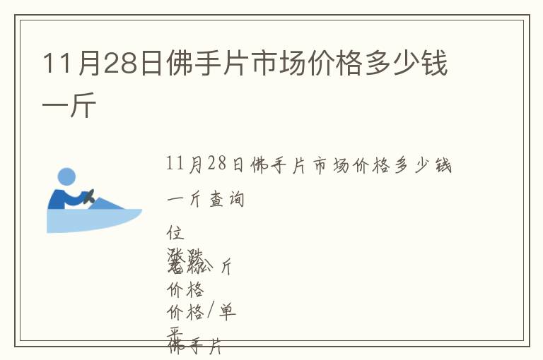 11月28日佛手片市場(chǎng)價(jià)格多少錢一斤