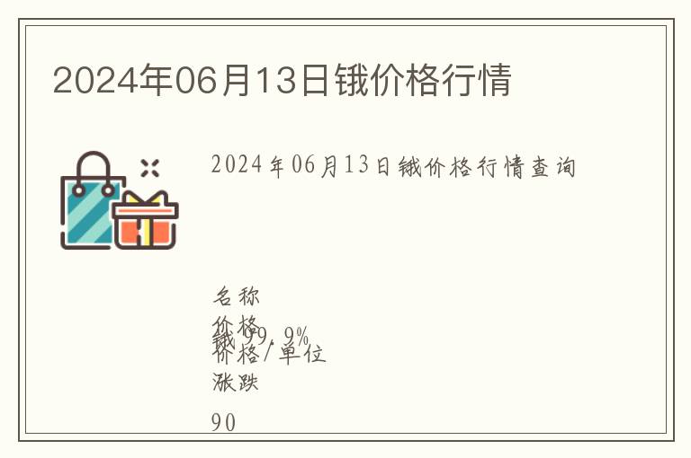 2024年06月13日鋨價(jià)格行情