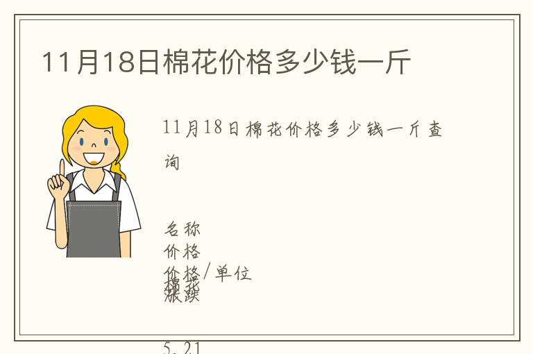 11月18日棉花價(jià)格多少錢(qián)一斤