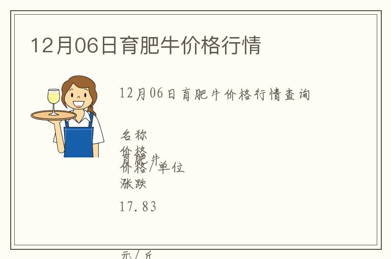 12月06日育肥牛價格行情