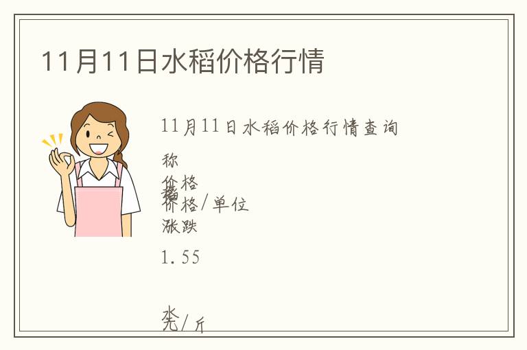 11月11日水稻價格行情