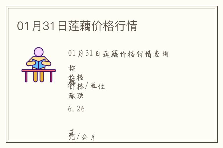 01月31日蓮藕價格行情