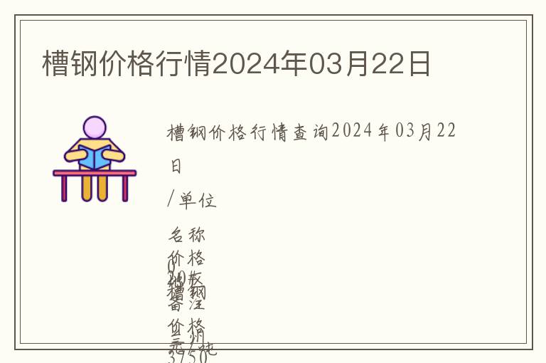 槽鋼價格行情2024年03月22日