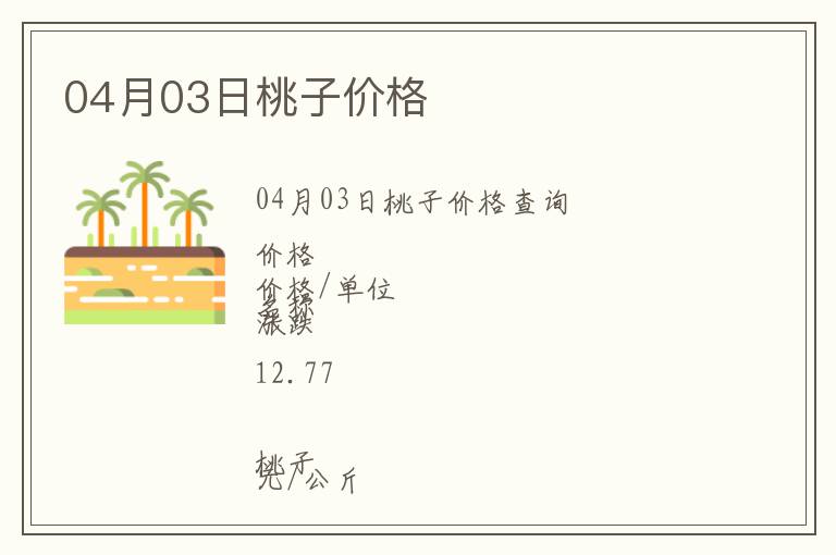 04月03日桃子價格