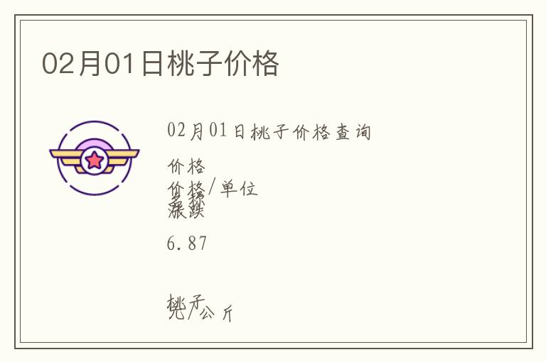 02月01日桃子價格
