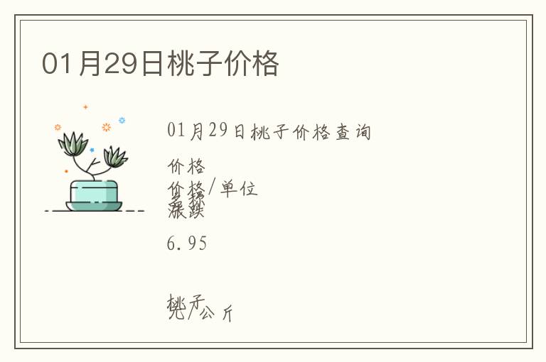 01月29日桃子價格