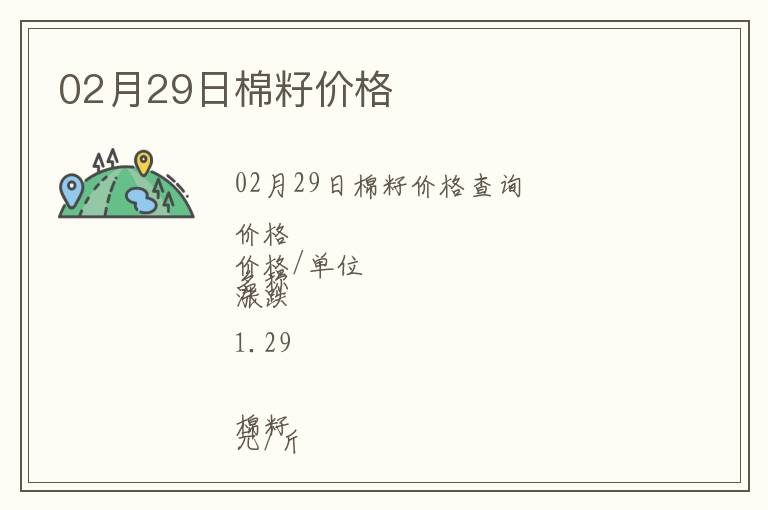 02月29日棉籽價格