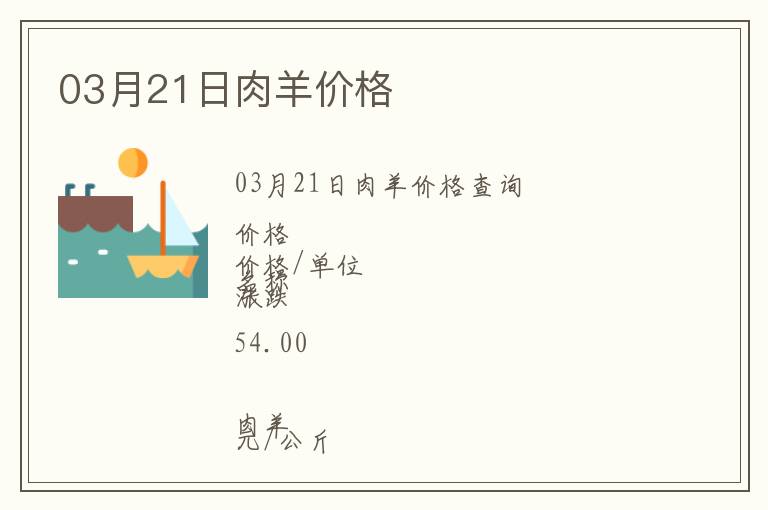 03月21日肉羊價格