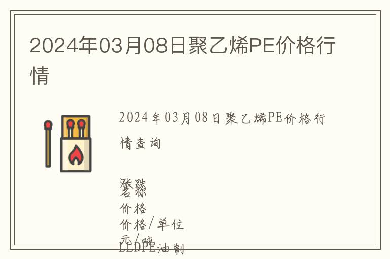 2024年03月08日聚乙烯PE價(jià)格行情