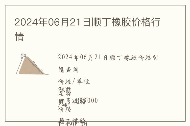 2024年06月21日順丁橡膠價(jià)格行情